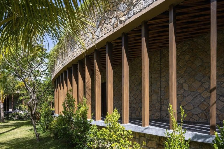 Hidden Spa Water Hope planted roof dune architecture Vietnam