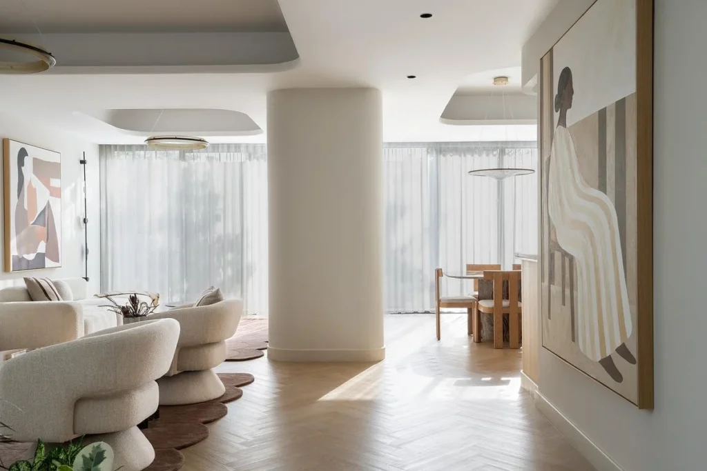 Maison Terra curved column living dining D'Ora Tokai Designs