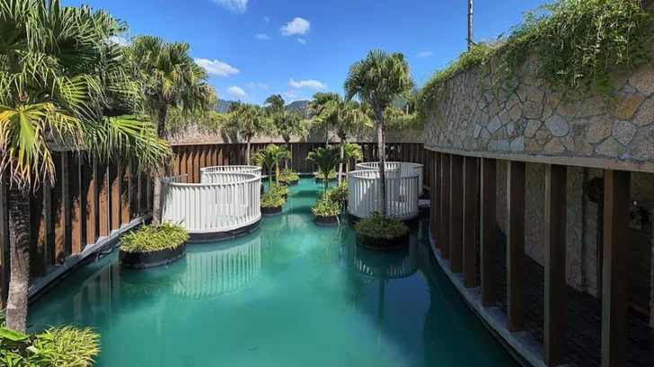 Hidden Spa Water Hope planted roof dune architecture Vietnam