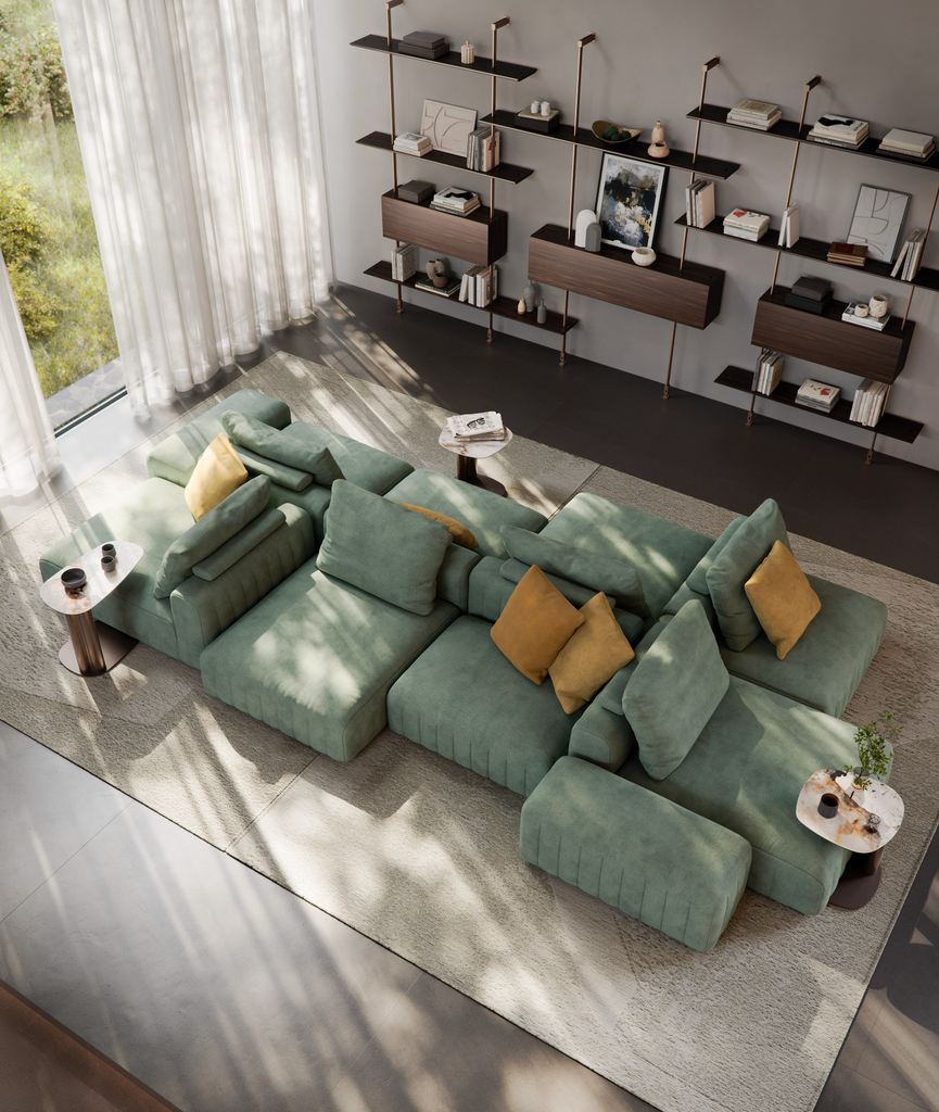 Gibson modular sofa by Sergio Bicego for Cattelan Italia with reconfigurable seats and backrests